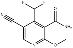 5-Cyano-4-(difluoromethyl)-2-methoxypyridine-3-carboxamide 结构式