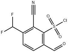 2-Cyano-3-difluoromethyl-6-formylbenzenesulfonyl chloride 结构式