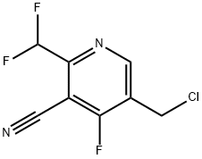 5-(Chloromethyl)-3-cyano-2-(difluoromethyl)-4-fluoropyridine,1807160-79-7,结构式