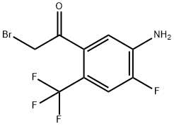 5'-Amino-4'-fluoro-2'-(trifluoromethyl)phenacyl bromide Struktur