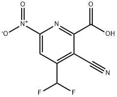3-Cyano-4-(difluoromethyl)-6-nitropyridine-2-carboxylic acid 结构式