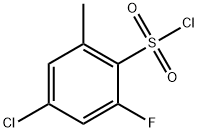 4-chloro-2-fluoro-6-methylbenzene-1-sulfonyl chloride Structure