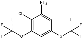 2-Chloro-3-trifluoromethoxy-5-(trifluoromethylthio)aniline 结构式