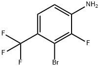 3-溴-2-氟-4-(三氟甲基)苯胺 结构式