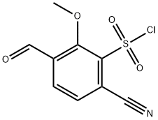 6-Cyano-3-formyl-2-methoxybenzenesulfonylchloride 结构式