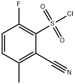 2-Cyano-6-fluoro-3-methylbenzenesulfonyl chloride 结构式