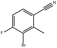 3-溴-4-氟-2-甲基苯腈 结构式
