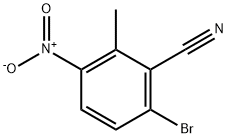 2-溴-6-甲基-5-硝基苯腈 结构式