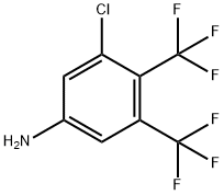 Benzenamine, 3-chloro-4,5-bis(trifluoromethyl)- Structure