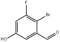 2-bromo-3-fluoro-5-hydroxybenzaldehyde 结构式