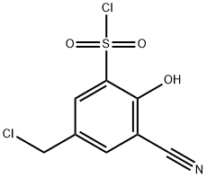 5-Chloromethyl-3-cyano-2-hydroxybenzenesulfonyl chloride 结构式