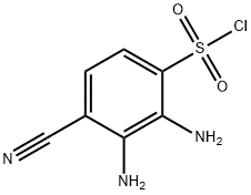 4-Cyano-2,3-diaminobenzenesulfonyl chloride 结构式