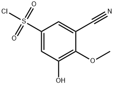 3-Cyano-5-hydroxy-4-methoxybenzenesulfonylchloride 结构式
