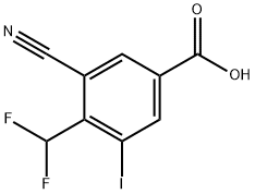 3-Cyano-4-difluoromethyl-5-iodobenzoic acid 结构式