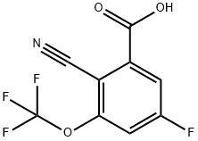 2-Cyano-5-fluoro-3-(trifluoromethoxy)benzoic acid 结构式