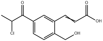 5-(2-Chloropropanoyl)-2-(hydroxymethyl)cinnamic acid 结构式