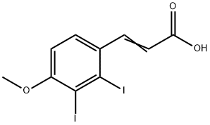 2,3-Diiodo-4-methoxycinnamic acid 结构式