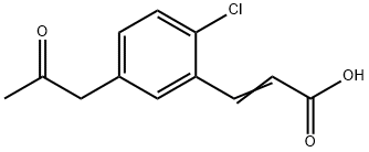 2-Chloro-5-(2-oxopropyl)cinnamic acid 结构式