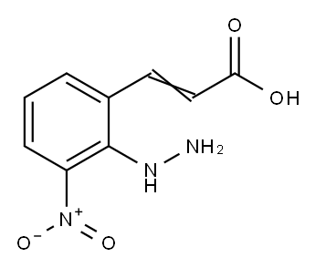 2-Hydrazinyl-3-nitrocinnamic acid 结构式