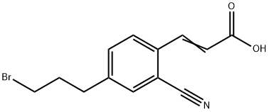 4-(3-Bromopropyl)-2-cyanocinnamic acid Struktur