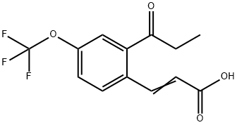 1807395-80-7 2-Propionyl-4-(trifluoromethoxy)cinnamic acid