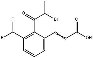2-(2-Bromopropanoyl)-3-(difluoromethyl)cinnamic acid Structure