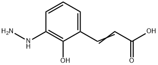 3-Hydrazinyl-2-hydroxycinnamic acid 结构式