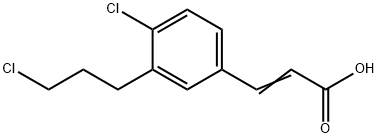 4-Chloro-3-(3-chloropropyl)cinnamic acid 结构式