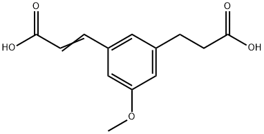 3-(2-Carboxyethyl)-5-methoxycinnamic acid 结构式