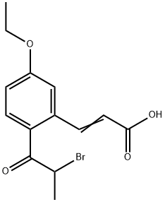 2-(2-Bromopropanoyl)-5-ethoxycinnamic acid 结构式