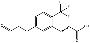 5-(3-Oxopropyl)-2-(trifluoromethyl)cinnamic acid Structure