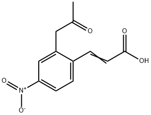 4-Nitro-2-(2-oxopropyl)cinnamic acid,1807419-85-7,结构式