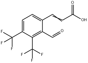3,4-Bis(trifluoromethyl)-2-formylcinnamic acid 结构式