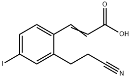 2-(2-Cyanoethyl)-4-iodocinnamic acid 结构式