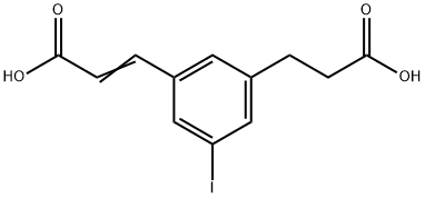 3-(2-Carboxyethyl)-5-iodocinnamic acid,1807434-70-3,结构式