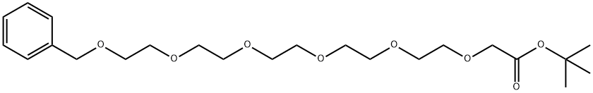 苄基-五聚乙二醇-乙酸叔丁酯, 1807537-31-0, 结构式