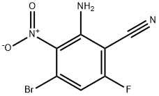 2-氨基-4-溴-6-氟-3-硝基苯腈, 1807698-28-7, 结构式