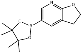 Furo[2,3-b]pyridine, 2,3-dihydro-5-(4,4,5,5-tetramethyl-1,3,2-dioxaborolan-2-yl)- Structure