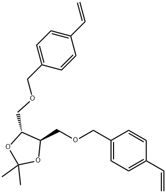 (4R,5R)- 4,5-双[[(4-乙烯基苯基)甲氧基]甲基]-2,2-二甲基-1,3-二氧杂环戊烷, 1807901-19-4, 结构式