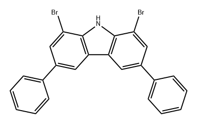9H-Carbazole, 1,8-dibromo-3,6-diphenyl- Struktur