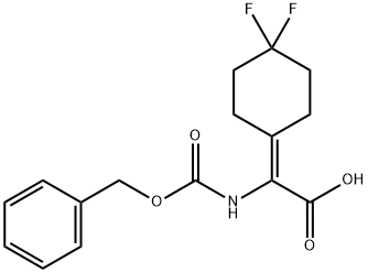 Acetic acid, 2-(4,4-difluorocyclohexylidene)-2-[[(phenylmethoxy)carbonyl]amino]- Structure