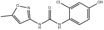 Urea, N-(2-chloro-4-hydroxyphenyl)-N'-(5-methyl-3-isoxazolyl)- Struktur
