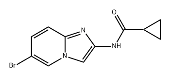 N-(6-溴代咪唑 [1,2-A]吡啶-2- 基)环丙甲酰胺, 1808928-00-8, 结构式