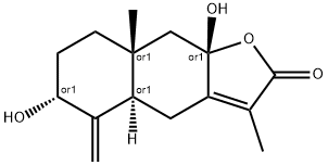 rel-(4aR,6R,8aR,9aS)-4a,5,6,7,8,8a,9,9a-Octahydro-6,9a-dihydroxy-3,8a-dimethyl-5-methylenenaphtho[2,3-b]furan-2(4H)-one Structure