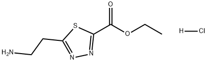 5-(2-氨基乙基)-1,3,4-噻二唑-2-羧酸乙酯盐酸盐,1809250-15-4,结构式