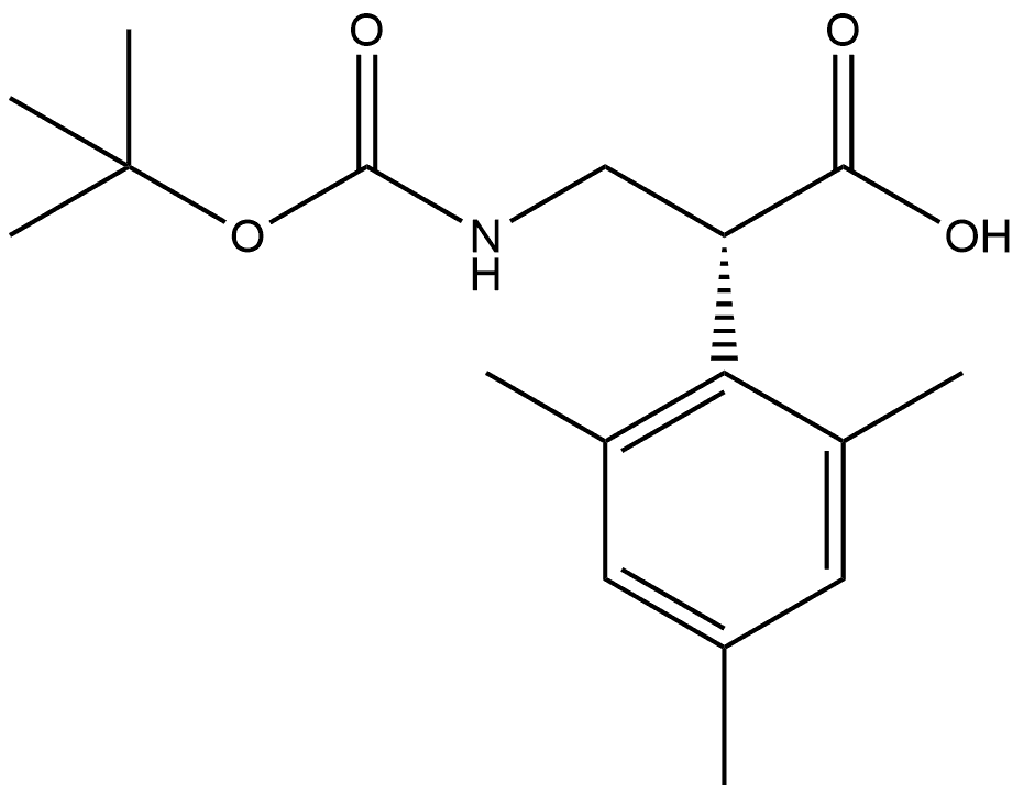(αR)-α-[[[(1,1-Dimethylethoxy)carbonyl]amino]methyl]-2,4,6-trimethylbenzeneacetic acid Structure