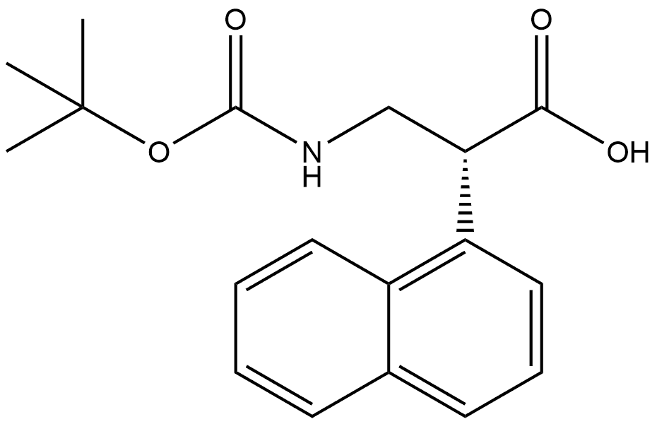 (αR)-α-[[[(1,1-Dimethylethoxy)carbonyl]amino]methyl]-1-naphthaleneacetic acid Structure