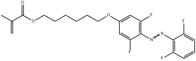 6-(4-((2,6-二氟苯基)二氮烯基)-3,5-二氟苯氧基)甲基丙烯酸己酯 结构式