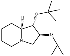 Indolizine, 1,2-bis(1,1-dimethylethoxy)octahydro-, (1S,2S,8aS)- Structure