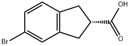 1H-Indene-2-carboxylic acid, 5-bromo-2,3-dihydro-, (2S)- Struktur